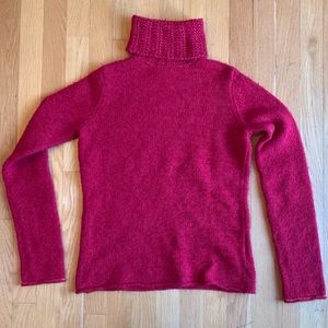 Red Lamb’s Wool Turtleneck